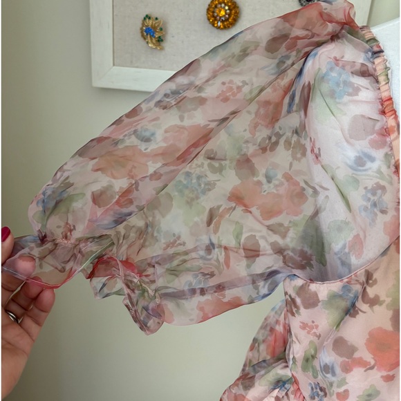 ENDLESS ROSE Floral Puff Mini Dress - Picture 8 of 16